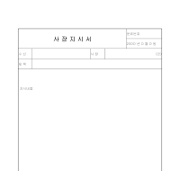 사장지시서 사장지시서